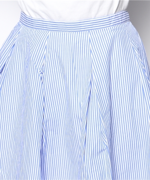 URBAN RESEARCH DOORS WOMENS（アーバンリサーチ ドアーズ ウィメンズ）の「DOORS ストライプタックスカート（スカート・レディース・ネイビー/ブルー・ONE）」の3枚目の写真