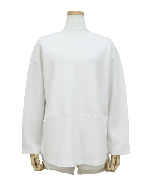 reca(レカ)の「アンバランス丈デザインカットソー(Tシャツ/カットソー・レディース・ブラック/オフホワイト/グレイッシュベージュ・FREE)」の11枚目の写真