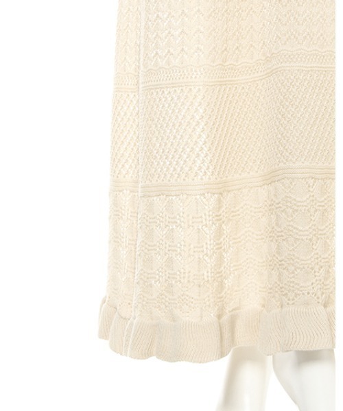 INGNI（イング）の「クロシェ編みニットスカート（スカート・レディース・アイボリー/ブラック/ライトブラウン・M）」の9枚目の写真
