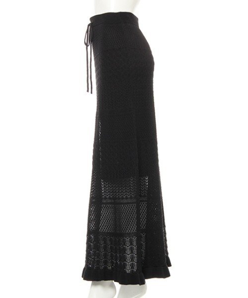 INGNI（イング）の「クロシェ編みニットスカート（スカート・レディース・アイボリー/ブラック/ライトブラウン・M）」の8枚目の写真