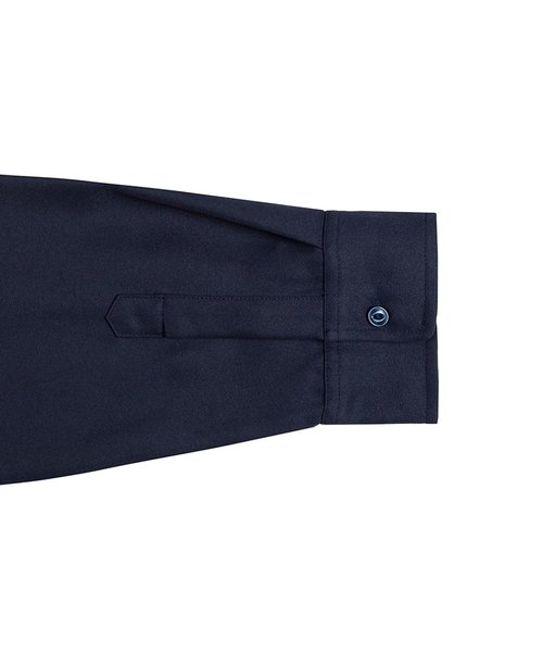 ROMANTIC CROWN（ロマンティッククラウン）の「『ROMANTIC CROWN』RMTCRW CROSS LINE SHIRT/クロスラインシャツ（シャツ/ブラウス・レディース・ネイビー/アイボリー・M/L）」の5枚目の写真