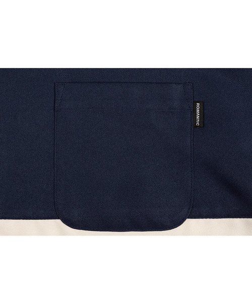 ROMANTIC CROWN（ロマンティッククラウン）の「『ROMANTIC CROWN』RMTCRW CROSS LINE SHIRT/クロスラインシャツ（シャツ/ブラウス・レディース・ネイビー/アイボリー・M/L）」の8枚目の写真