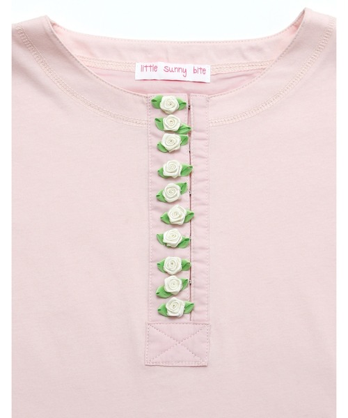 Little sunny bite（リトルサニーバイト）の「I love roses long tee（Tシャツ/カットソー・レディース・ホワイト/ピンク/グリーン/ブラック・SMALL/MEDIUM）」の13枚目の写真