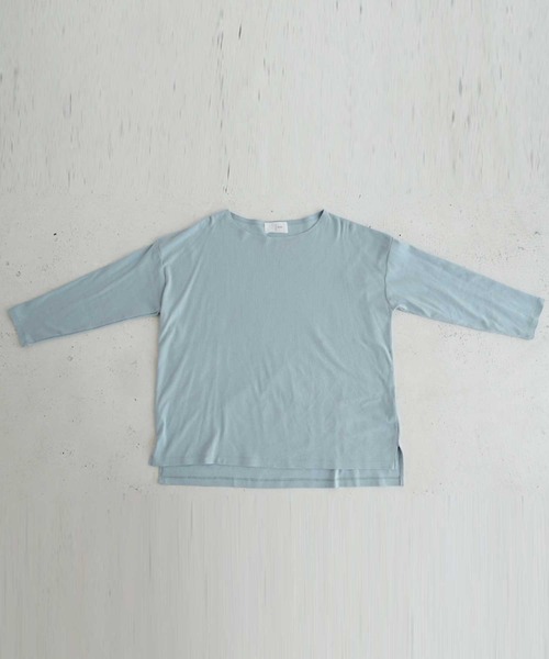 antiqua（アンティカ）の「こなれた雰囲気醸す、ボートネックロンT（Tシャツ/カットソー・レディース・ブラック/オフホワイト/チョコ/ブラウン系その他/ベージュ系その他/グリーン系その他/ブルー系その他/ライラック・FREE）」の19枚目の写真