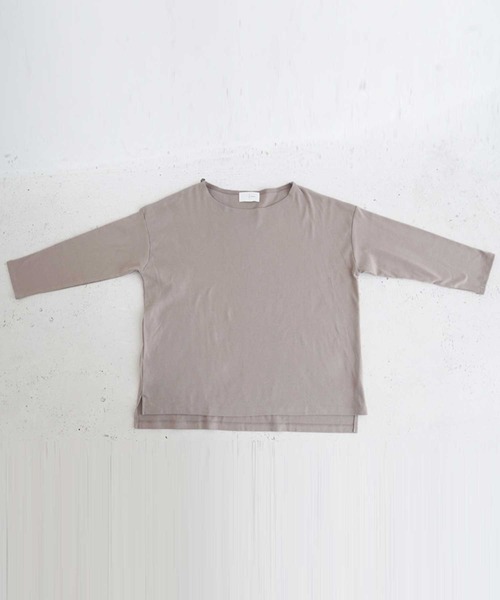 antiqua（アンティカ）の「こなれた雰囲気醸す、ボートネックロンT（Tシャツ/カットソー・レディース・ブラック/オフホワイト/チョコ/ブラウン系その他/ベージュ系その他/グリーン系その他/ブルー系その他/ライラック・FREE）」の17枚目の写真