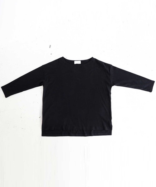 antiqua（アンティカ）の「こなれた雰囲気醸す、ボートネックロンT（Tシャツ/カットソー・レディース・ブラック/オフホワイト/チョコ/ブラウン系その他/ベージュ系その他/グリーン系その他/ブルー系その他/ライラック・FREE）」の14枚目の写真