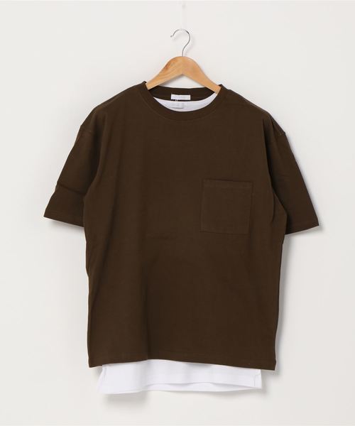 ARCADE（アーケード）の「2枚セット アンサンブル ポケ付きビッグTシャツ×ロングタンクトップ（アンサンブル・メンズ・ブラック/ベージュ/ライム/パープル/ホワイト/ブラウン・L/LL/M）」の9枚目の写真
