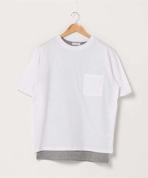 ARCADE（アーケード）の「2枚セット アンサンブル ポケ付きビッグTシャツ×ロングタンクトップ（アンサンブル・メンズ・ブラック/ベージュ/ライム/パープル/ホワイト/ブラウン・L/LL/M）」の11枚目の写真