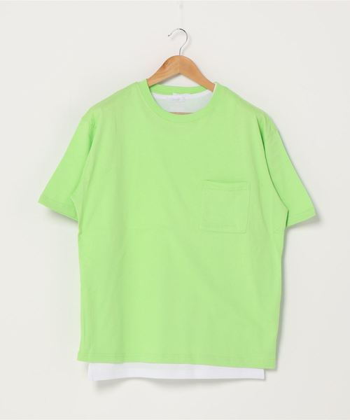 ARCADE（アーケード）の「2枚セット アンサンブル ポケ付きビッグTシャツ×ロングタンクトップ（アンサンブル・メンズ・ブラック/ベージュ/ライム/パープル/ホワイト/ブラウン・L/LL/M）」の12枚目の写真