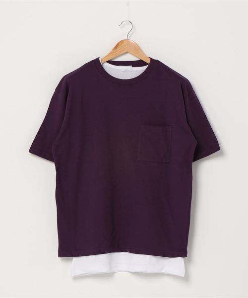 ARCADE（アーケード）の「2枚セット アンサンブル ポケ付きビッグTシャツ×ロングタンクトップ（アンサンブル・メンズ・ブラック/ベージュ/ライム/パープル/ホワイト/ブラウン・L/LL/M）」の13枚目の写真