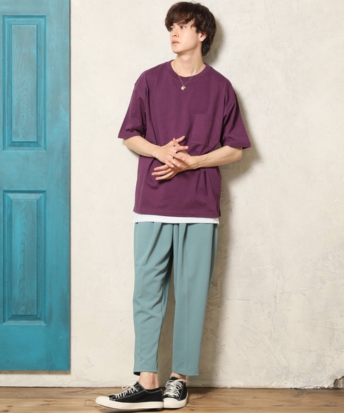 アンサンブル アンサンブル ポケ付きビッグtシャツ ロングタンクトップ アンサンブル Arcade アーケード のファッション トップス セール アンサンブル 2枚セット