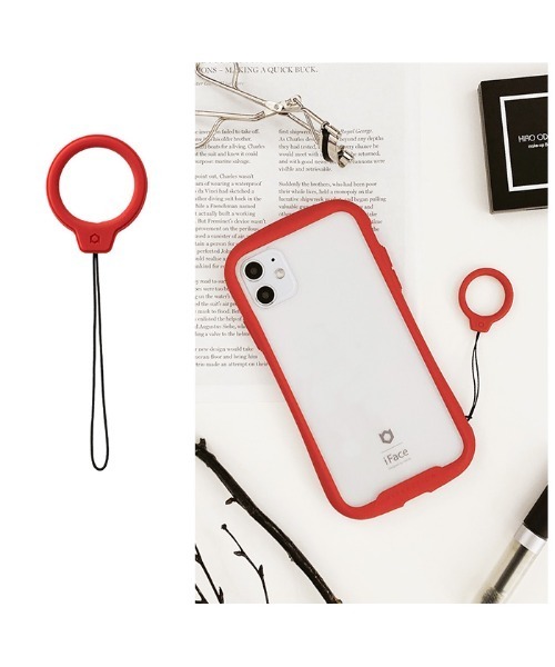 iFace(アイフェイス)の「iFace Reflection Silicone Ring リングストラップ スマホストラップ 落下防止 ストラップ シリコン(スマホグッズ・レディース・レッド/カーキ/ブラック/ネイビー/ベージュ/グレー/サックスブルー/スモークグレー/セージグリーン/アイボリー/スモークピンク/パープル/ブラウン/ライトパープル・FREE)」の14枚目の写真