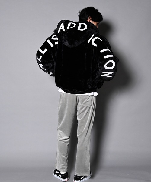 セール】GA HOOD LOGO FUR BLOUSON/フードロゴファーブルゾン