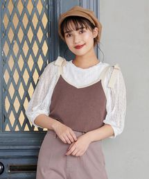 MAJESTIC LEGON | リボンビスチェ＆レースブラウスset(シャツ/ブラウス)