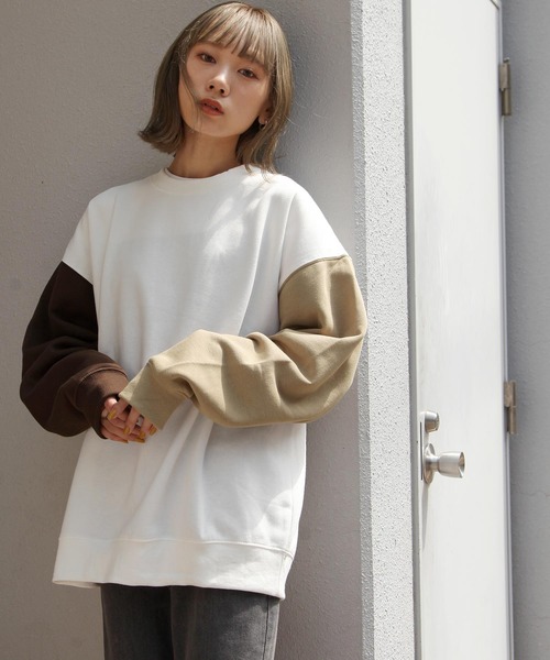 ZIP FIVE（ジップファイブ）の「【ZIP FIVE】ビッグシルエットクルースウェット/イラスト/刺繍/バックプリント/ワンポイント（スウェット・メンズ・ベージュ/ブラック系/ブラック系4/ホワイト系4/グリーン系1/グリーン系3/ブルー系/ブラウン系/ブルー系6/ブルー系2/ブラウン系6/ベージュ系/ネイビー系/ホワイト系/ネイビー/ブラック系2/パープル/ブラック系1/グリーン系/グリーン系6/パープル系1/パープル系4/ブルー/ホワイト系1/ベージュ系7/ブラック系7/ホワイト系2/グリーン/ホワイト系3/ブラック/ホワイト系6/グリーン系2/ブルー系3/ブラック×ホワイト/ブラック系6/ネイビー系1/ブラウン/パープル系/ホワイト/ベージュ系1/ブラック系3/ブラウン系1/ブルー系1・LARGE/X-LARGE/MEDIUM）」の8枚目の写真