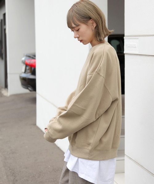 ZIP FIVE（ジップファイブ）の「【ZIP FIVE】ビッグシルエットクルースウェット/イラスト/刺繍/バックプリント/ワンポイント（スウェット・メンズ・ベージュ/ブラック系/ブラック系4/ホワイト系4/グリーン系1/グリーン系3/ブルー系/ブラウン系/ブルー系6/ブルー系2/ブラウン系6/ベージュ系/ネイビー系/ホワイト系/ネイビー/ブラック系2/パープル/ブラック系1/グリーン系/グリーン系6/パープル系1/パープル系4/ブルー/ホワイト系1/ベージュ系7/ブラック系7/ホワイト系2/グリーン/ホワイト系3/ブラック/ホワイト系6/グリーン系2/ブルー系3/ブラック×ホワイト/ブラック系6/ネイビー系1/ブラウン/パープル系/ホワイト/ベージュ系1/ブラック系3/ブラウン系1/ブルー系1・LARGE/X-LARGE/MEDIUM）」の22枚目の写真