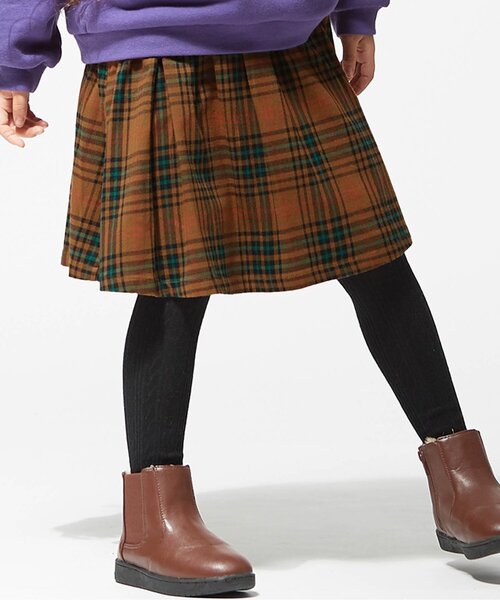 BREEZE（ブリーズ）の「/チェック＆柄スカート（スカート・キッズ・ブラウン/イエロー/ブラック・90/100/110/120/80/130/140）」の3枚目の写真