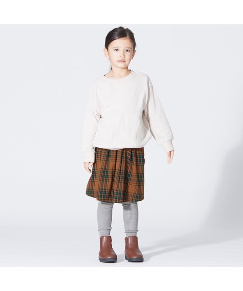 BREEZE（ブリーズ）の「/チェック＆柄スカート（スカート・キッズ・ブラウン/イエロー/ブラック・90/100/110/120/80/130/140）」の8枚目の写真