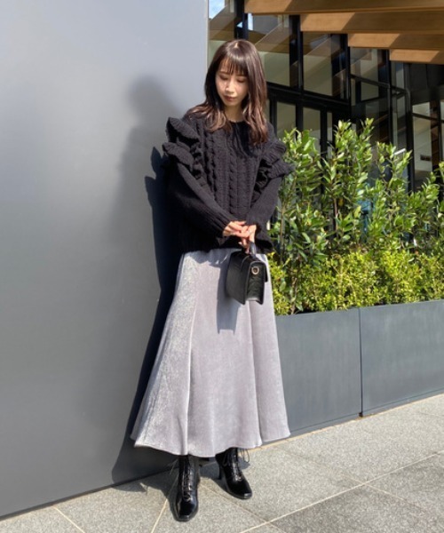 ケーブルフリルニットトップス ニット セーター Rienda リエンダ のファッション通販 Zozotown ケーブルフリルニットトップス ニット セーター Rienda リエンダ のファッション通販 Zozotown