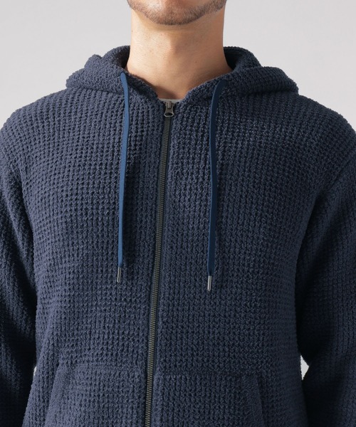 BAYFLOW(ベイフロー)の「リサイクルシャギーニットパーカー(パーカー・メンズ・チャコールグレー/ベージュ/ネイビー・SMALL/MEDIUM/LARGE)」の15枚目の写真