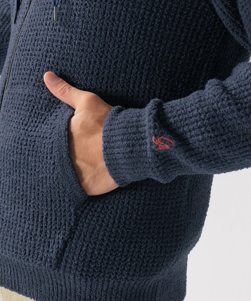 BAYFLOW(ベイフロー)の「リサイクルシャギーニットパーカー(パーカー・メンズ・チャコールグレー/ベージュ/ネイビー・SMALL/MEDIUM/LARGE)」の17枚目の写真
