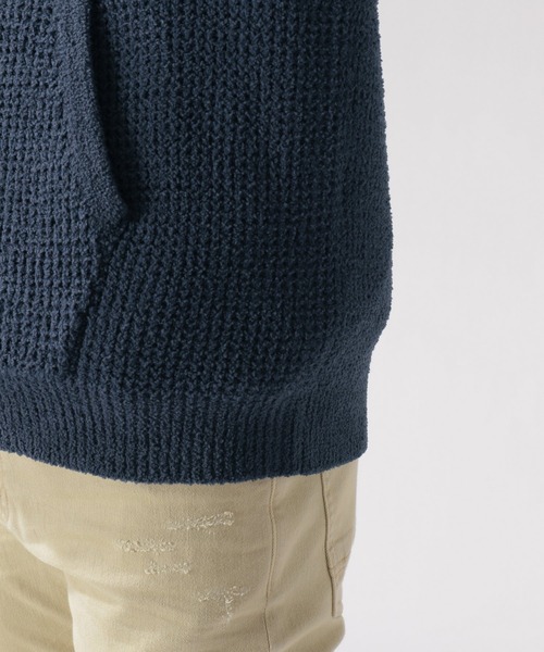 BAYFLOW(ベイフロー)の「リサイクルシャギーニットパーカー(パーカー・メンズ・チャコールグレー/ベージュ/ネイビー・SMALL/MEDIUM/LARGE)」の18枚目の写真