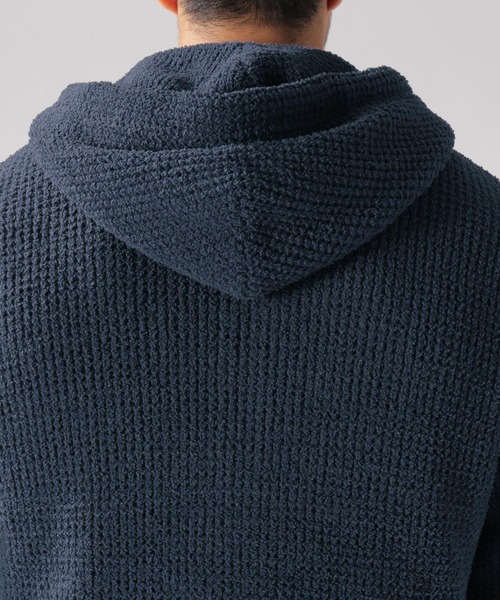 BAYFLOW(ベイフロー)の「リサイクルシャギーニットパーカー(パーカー・メンズ・チャコールグレー/ベージュ/ネイビー・SMALL/MEDIUM/LARGE)」の19枚目の写真