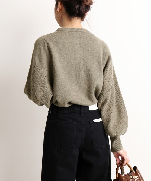 SLOBE IENA（スローブイエナ）の「ウールカシミヤ柄編み
