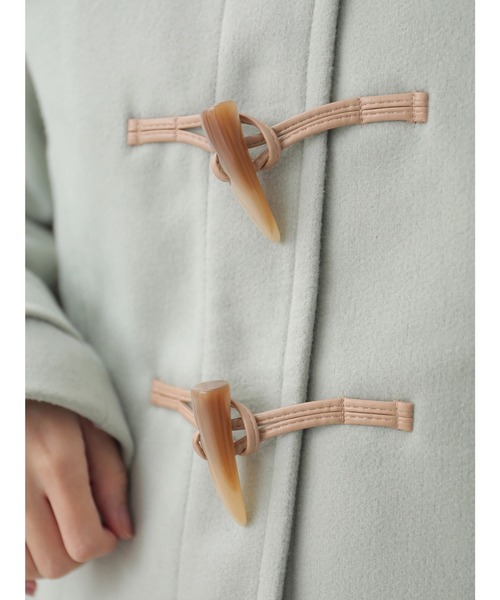 earth music&ecology(アースミュージックアンドエコロジー)の「ショートダッフルコート *(ダッフルコート・レディース・杢グレー/ピンク/アイボリー/ネイビー/ミント・M/L)」の20枚目の写真