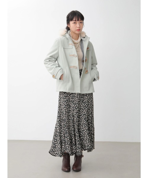 earth music&ecology(アースミュージックアンドエコロジー)の「ショートダッフルコート *(ダッフルコート・レディース・杢グレー/ピンク/アイボリー/ネイビー/ミント・M/L)」の21枚目の写真