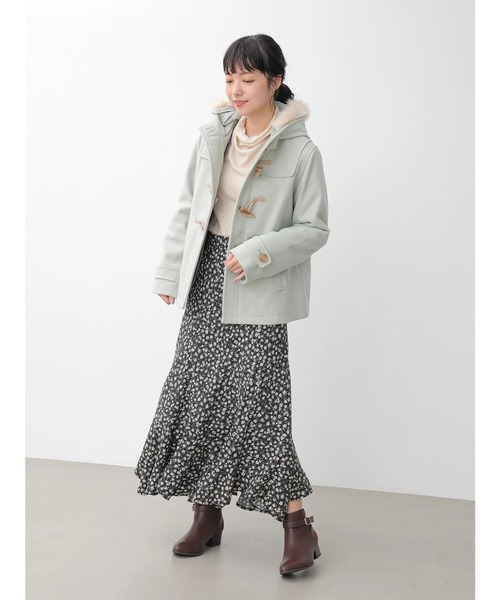 earth music&ecology(アースミュージックアンドエコロジー)の「ショートダッフルコート *(ダッフルコート・レディース・杢グレー/ピンク/アイボリー/ネイビー/ミント・M/L)」の22枚目の写真