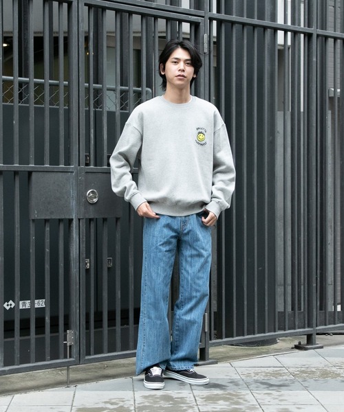 NASTY KICK（ナスティーキック）の「NASTYKICK／スマイルロゴスウェット 2923667（スウェット・メンズ・ブラック/ナチュラル・X-LARGE/MEDIUM/LARGE）」の3枚目の写真