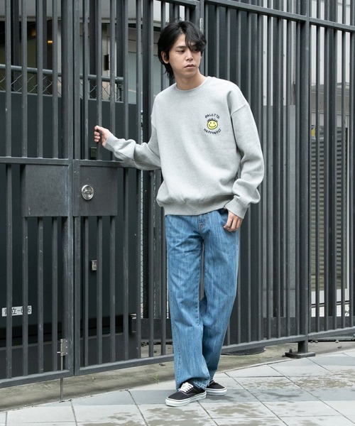 NASTY KICK（ナスティーキック）の「NASTYKICK／スマイルロゴスウェット 2923667（スウェット・メンズ・ブラック/ナチュラル・X-LARGE/MEDIUM/LARGE）」の4枚目の写真