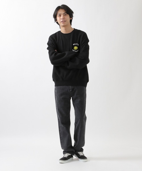 NASTY KICK（ナスティーキック）の「NASTYKICK／スマイルロゴスウェット 2923667（スウェット・メンズ・ブラック/ナチュラル・X-LARGE/MEDIUM/LARGE）」の11枚目の写真