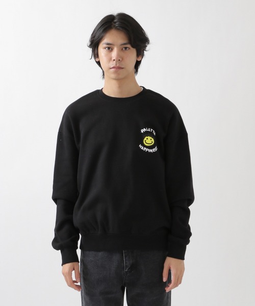 NASTY KICK（ナスティーキック）の「NASTYKICK／スマイルロゴスウェット 2923667（スウェット・メンズ・ブラック/ナチュラル・X-LARGE/MEDIUM/LARGE）」の13枚目の写真