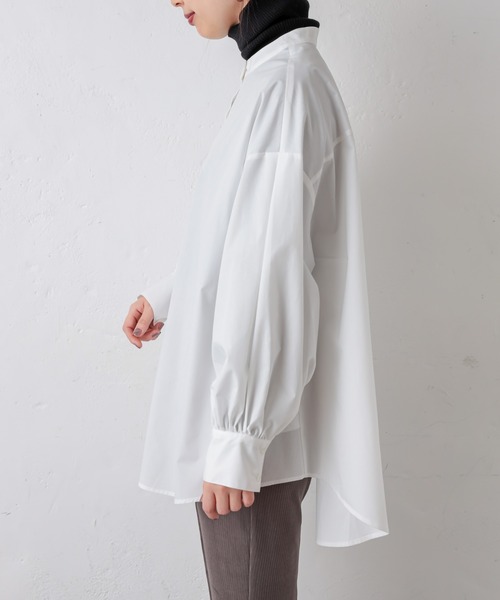 natural couture（ナチュラルクチュール）の「ボリュームロングシャツ（シャツ/ブラウス・レディース・オフホワイト/ベージュ/カーキ/ストライプ・FREE）」の19枚目の写真