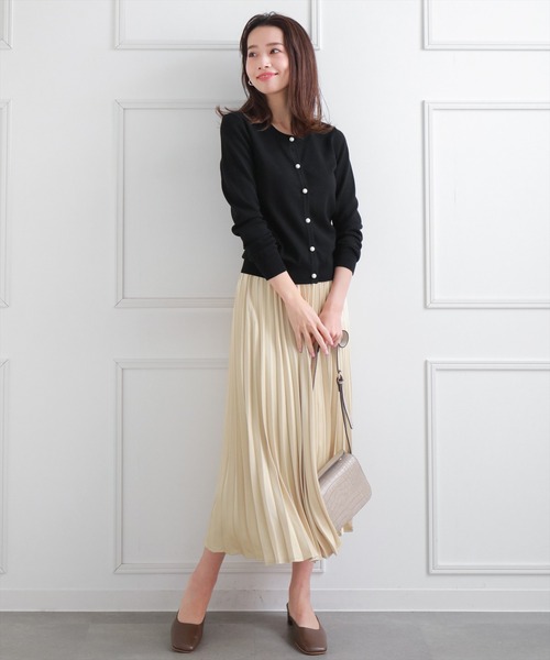 clear（クリア）の「パールカーディガン ≪2022AW≫（カーディガン/ボレロ・レディース・オフホワイト/ミント/ベージュ/ブラック/グリーン/ブラウン・F）」の14枚目の写真