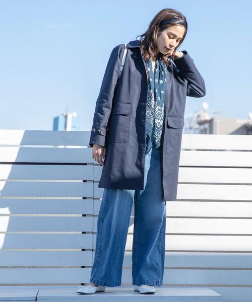 coen（コーエン）の「サイドスリットステンカラーコート#（ステンカラーコート・レディース・ベージュ/ネイビー/ブラック・LARGE/MEDIUM）」の14枚目の写真