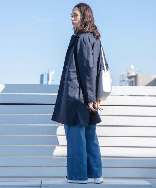 coen（コーエン）の「サイドスリットステンカラーコート#（ステンカラーコート・レディース・ベージュ/ネイビー/ブラック・LARGE/MEDIUM）」の16枚目の写真