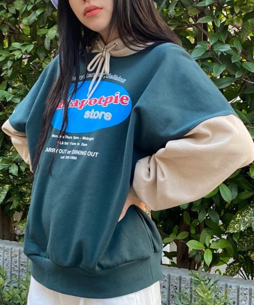 Wego ウィゴー の Wego Pizzapotpieカラーパーカー パーカー Wear Wego ウィゴー の Wego Pizzapotpieカラーパーカー パーカー Wear