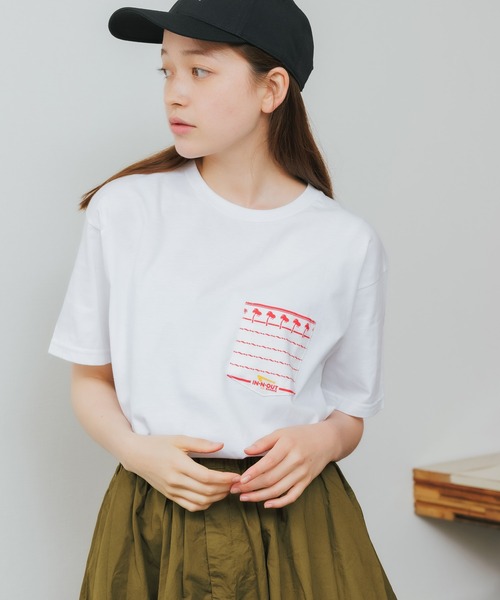 セール In N Out インアンドアウト White Pocket Tee ポケットtシャツ Tシャツ カットソー In N Out Burger インアンドアウトバーガー のファッション通販 Zozotown