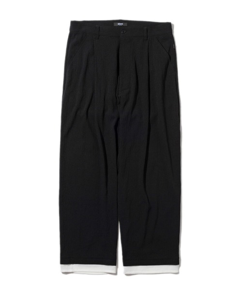 glamb(グラム)の「Fake layered wide pants / フェイクレイヤードワイドパンツ(その他パンツ・メンズ・ネイビー/ブラック・S/L/M)」の2枚目の写真
