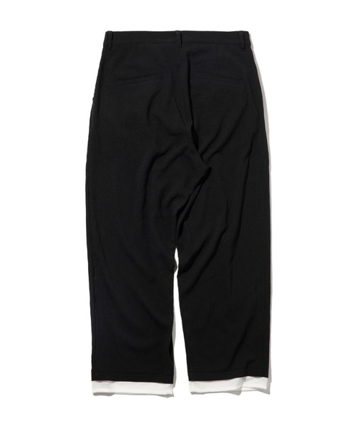 glamb(グラム)の「Fake layered wide pants / フェイクレイヤードワイドパンツ(その他パンツ・メンズ・ネイビー/ブラック・S/L/M)」の3枚目の写真