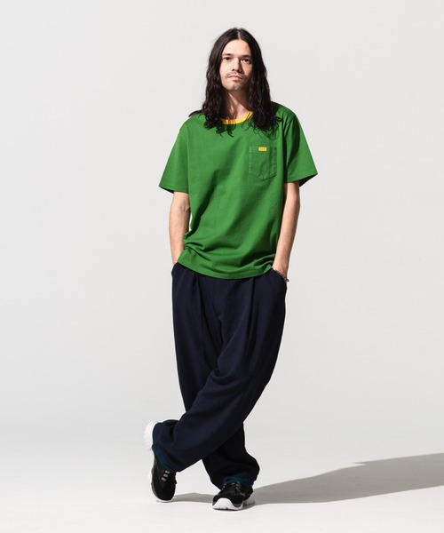 glamb(グラム)の「Fake layered wide pants / フェイクレイヤードワイドパンツ(その他パンツ・メンズ・ネイビー/ブラック・S/L/M)」の15枚目の写真