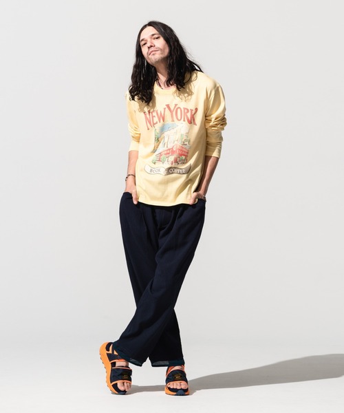 glamb(グラム)の「Fake layered wide pants / フェイクレイヤードワイドパンツ(その他パンツ・メンズ・ネイビー/ブラック・S/L/M)」の9枚目の写真