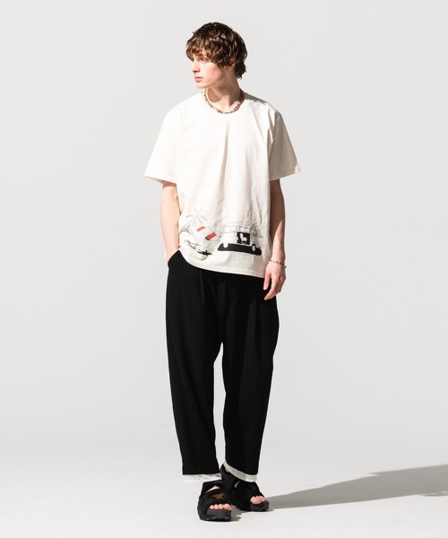 glamb(グラム)の「Fake layered wide pants / フェイクレイヤードワイドパンツ(その他パンツ・メンズ・ネイビー/ブラック・S/L/M)」の13枚目の写真