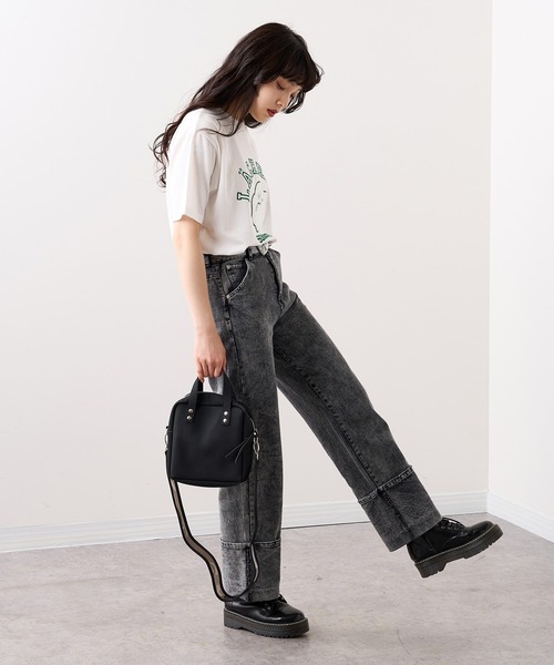 RASVOA（ラスボア）の「【EDT】Box shoulder bag（ショルダーバッグ・レディース・ブラック/オフホワイト・FREE）」の8枚目の写真