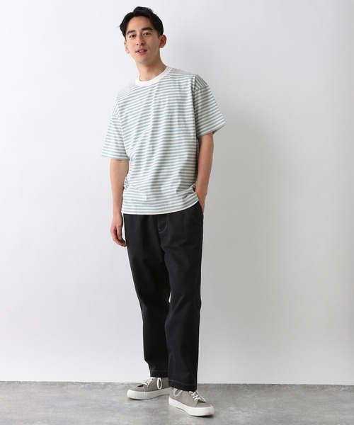 GLOBAL WORK(グローバルワーク)の「マルチボーダーTee/932336(Tシャツ/カットソー・メンズ・ホワイト/グレー系その他/ブルー系その他・SMALL/MEDIUM/LARGE/X-LARGE)」の4枚目の写真