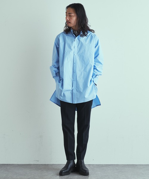 Lui's（ルイス）の「120双スタンドロングスリットシャツ（シャツ/ブラウス・メンズ・グレー/ホワイト/サックスブルー・FREE）」の21枚目の写真