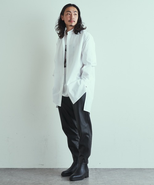 Lui's（ルイス）の「120双スタンドロングスリットシャツ（シャツ/ブラウス・メンズ・グレー/ホワイト/サックスブルー・FREE）」の16枚目の写真